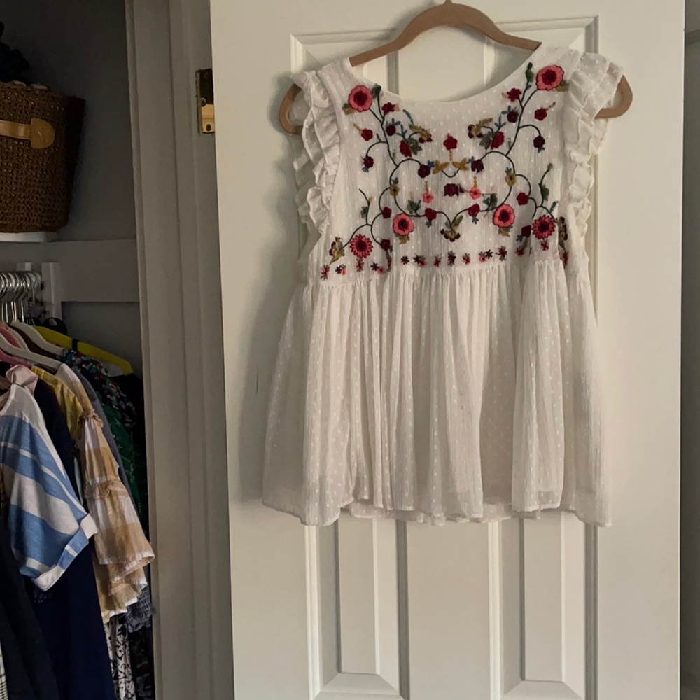 Zara Embroidered Top